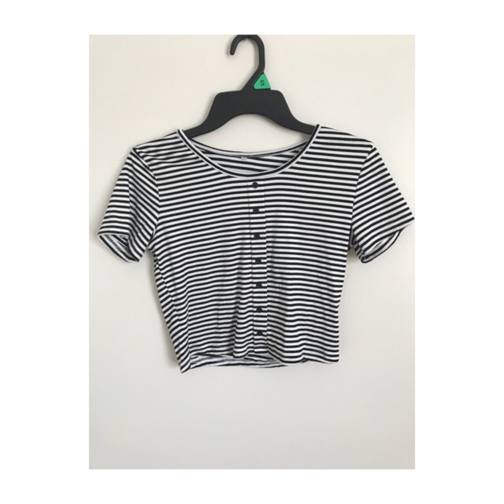 Striped shirt/crop top